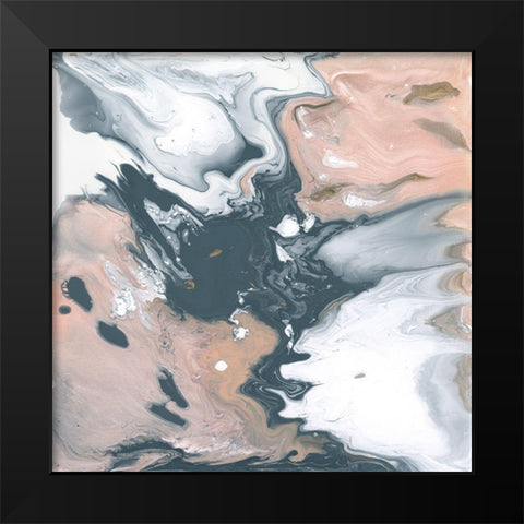 Pastel Illusion IV Black Modern Wood Framed Art Print by Studio W