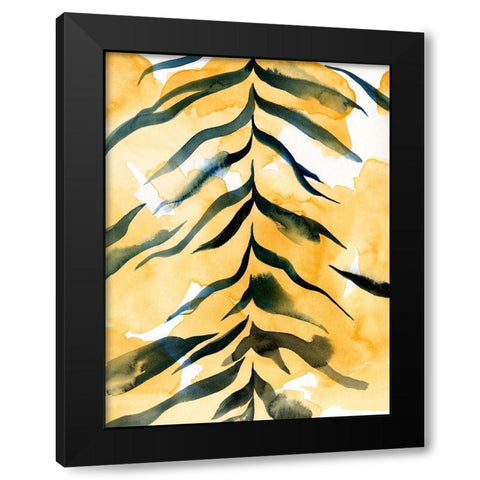 Jungle Jacket II Black Modern Wood Framed Art Print with Double Matting by Green, Jacob