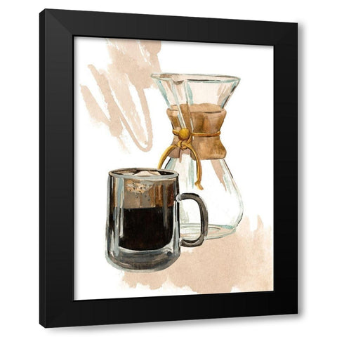 Morning Coffee I Black Modern Wood Framed Art Print by Wang, Melissa