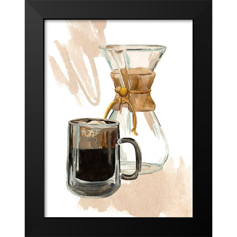 Morning Coffee I Black Modern Wood Framed Art Print by Wang, Melissa