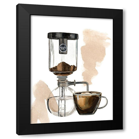 Morning Coffee II Black Modern Wood Framed Art Print with Double Matting by Wang, Melissa