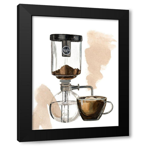 Morning Coffee II Black Modern Wood Framed Art Print by Wang, Melissa