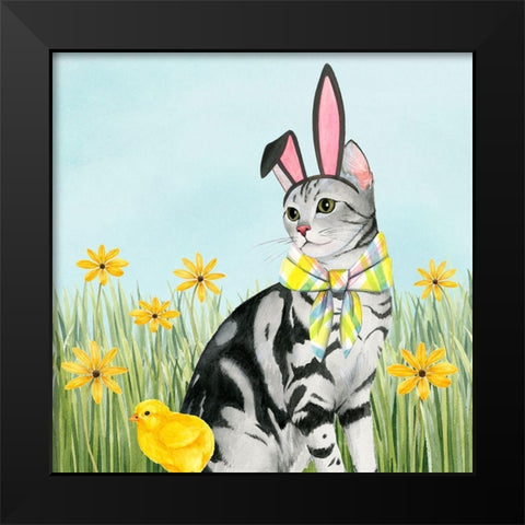 Easter Cats III Black Modern Wood Framed Art Print by Popp, Grace