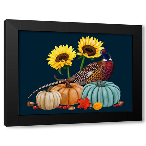 Pheasant Harvest I Black Modern Wood Framed Art Print with Double Matting by Popp, Grace