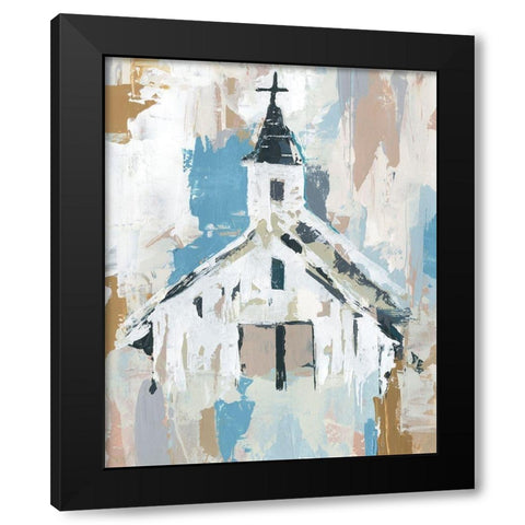 Sunday Chapel I Black Modern Wood Framed Art Print with Double Matting by Warren, Annie