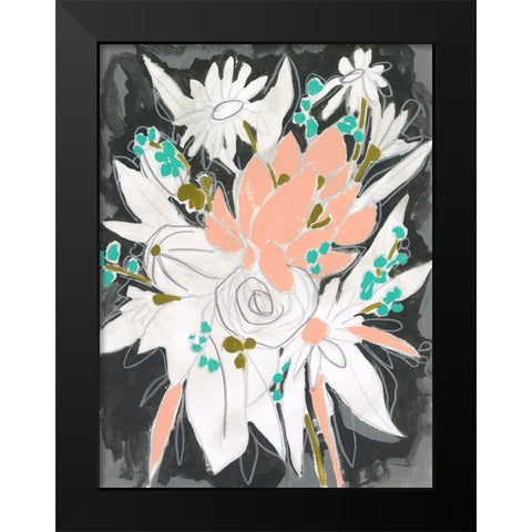 Charcoal Bouquet I Black Modern Wood Framed Art Print by Vess, June Erica