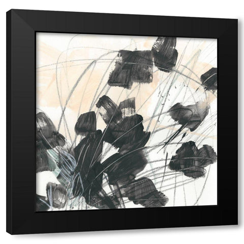 Scramble II Black Modern Wood Framed Art Print by Vess, June Erica