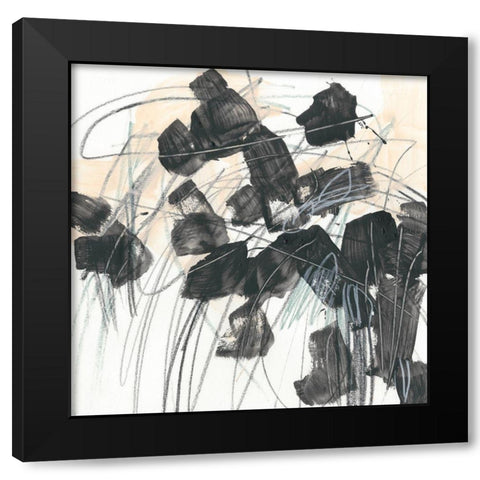 Scramble IV Black Modern Wood Framed Art Print by Vess, June Erica