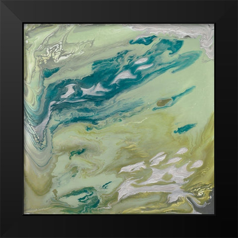 Verdant Swirl II Black Modern Wood Framed Art Print by Studio W