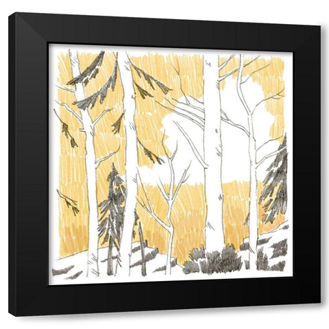 Northwood II Black Modern Wood Framed Art Print by Green, Jacob