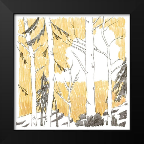Northwood II Black Modern Wood Framed Art Print by Green, Jacob