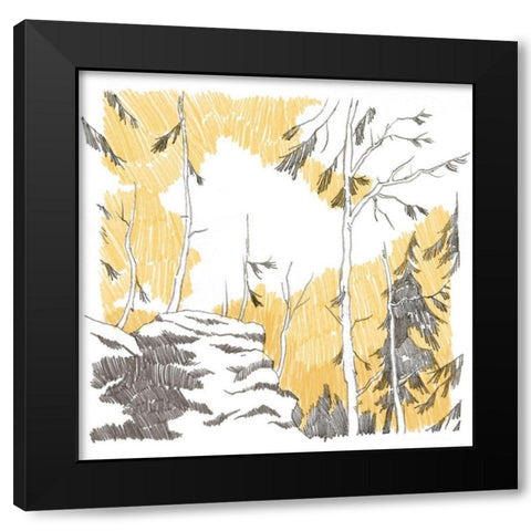 Northwood III Black Modern Wood Framed Art Print with Double Matting by Green, Jacob
