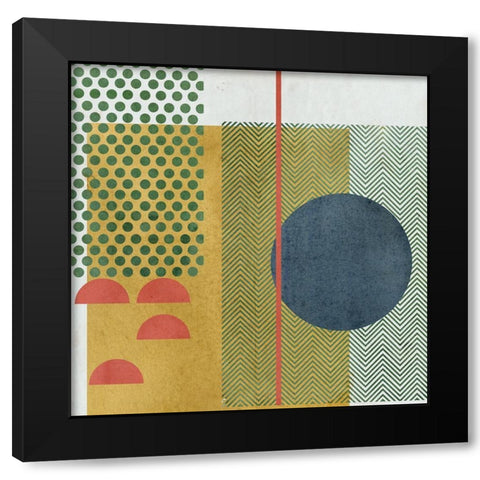 Soleil Rouge IV Black Modern Wood Framed Art Print with Double Matting by Wang, Melissa