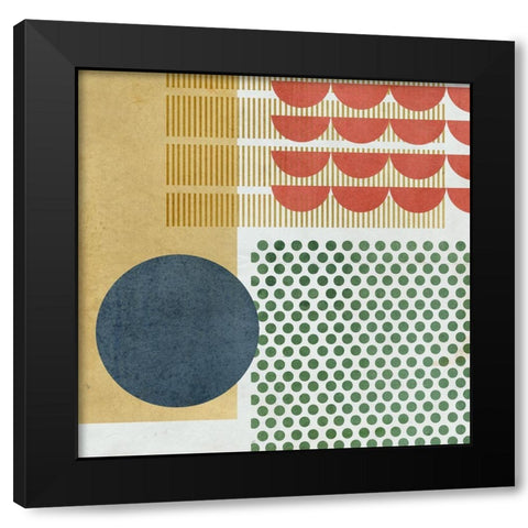 Soleil Rouge VI Black Modern Wood Framed Art Print with Double Matting by Wang, Melissa