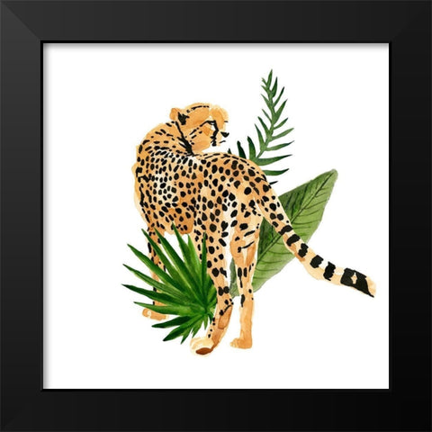 Cheetah Outlook III Black Modern Wood Framed Art Print by Warren, Annie