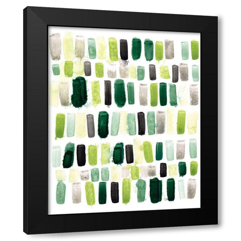 Jungle Palette II Black Modern Wood Framed Art Print by Vess, June Erica