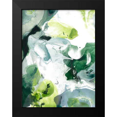 Jungle Marble I Black Modern Wood Framed Art Print by Vess, June Erica