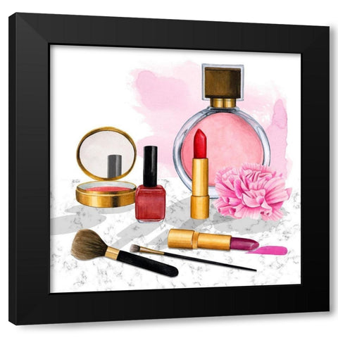 Makeup Counter II Black Modern Wood Framed Art Print by Popp, Grace