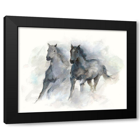Run Free II Black Modern Wood Framed Art Print by Harper, Ethan