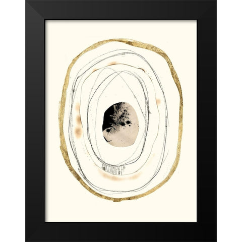 Paper, Gold and Smoke I Black Modern Wood Framed Art Print by Goldberger, Jennifer