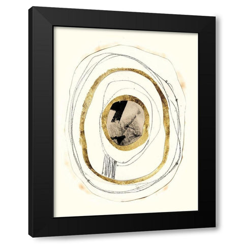 Paper, Gold and Smoke II Black Modern Wood Framed Art Print by Goldberger, Jennifer