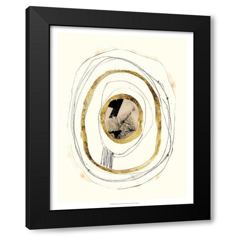 Paper, Gold and Smoke II Black Modern Wood Framed Art Print by Goldberger, Jennifer