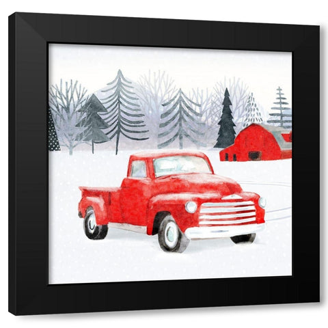 Snow Country II Black Modern Wood Framed Art Print with Double Matting by Borges, Victoria