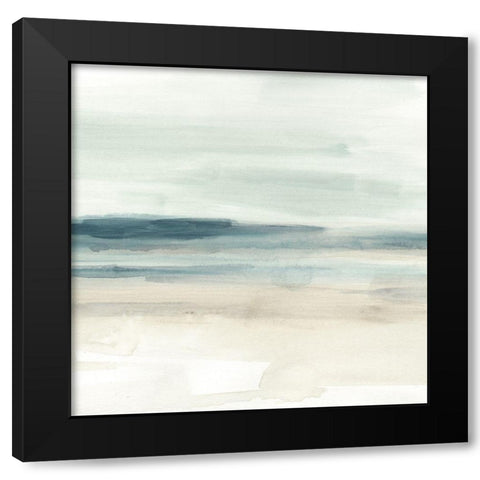 Blue Sands I Black Modern Wood Framed Art Print by Vess, June Erica