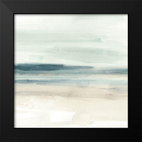 Blue Sands I Black Modern Wood Framed Art Print by Vess, June Erica