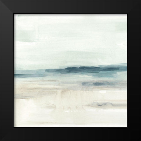 Blue Sands II Black Modern Wood Framed Art Print by Vess, June Erica