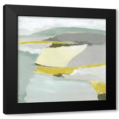 Citron Ridgeline II Black Modern Wood Framed Art Print with Double Matting by Vess, June Erica