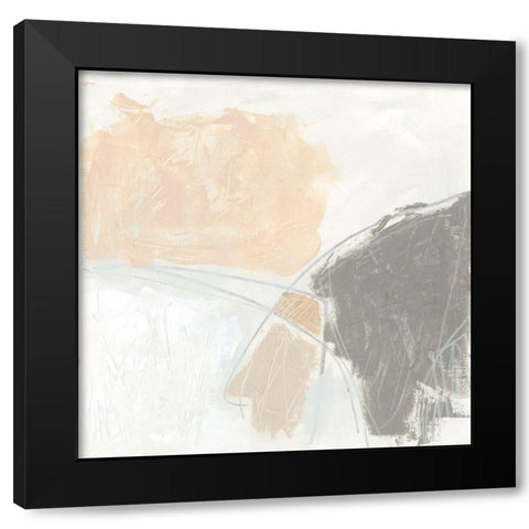 Glyph III Black Modern Wood Framed Art Print by Vess, June Erica
