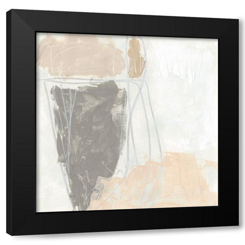 Glyph IV Black Modern Wood Framed Art Print with Double Matting by Vess, June Erica