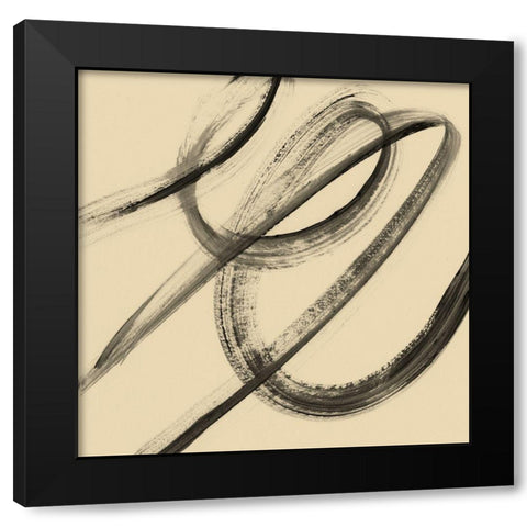 Whirl I Black Modern Wood Framed Art Print by Borges, Victoria