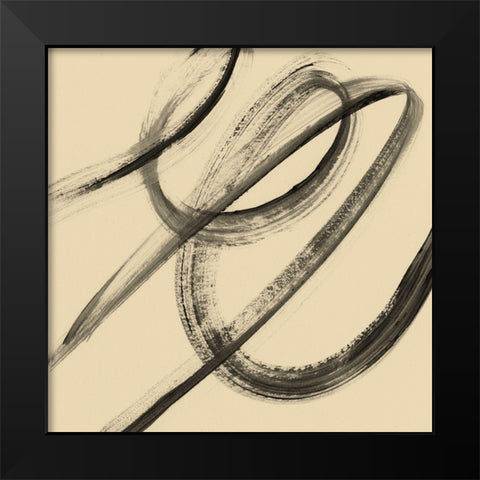 Whirl I Black Modern Wood Framed Art Print by Borges, Victoria