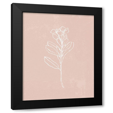 Blush Bloom I Black Modern Wood Framed Art Print with Double Matting by Warren, Annie