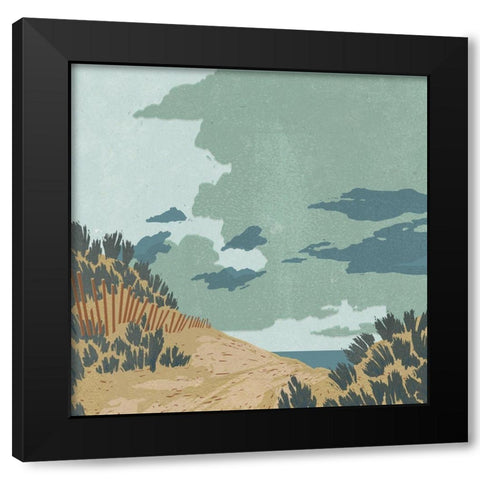 Hidden Dune II Black Modern Wood Framed Art Print with Double Matting by Green, Jacob