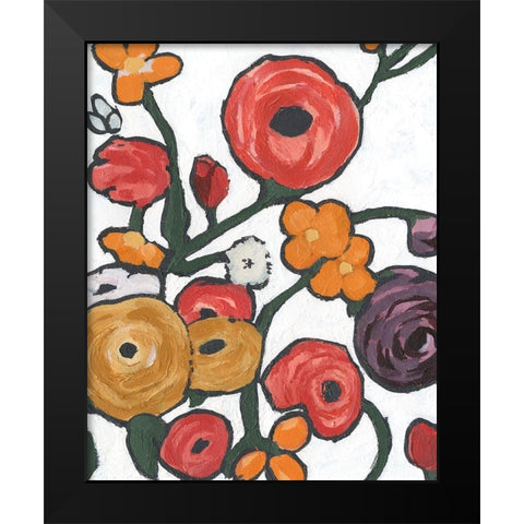 Stretching Blooms I Black Modern Wood Framed Art Print by Warren, Annie