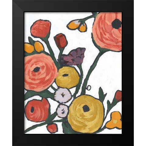 Stretching Blooms II Black Modern Wood Framed Art Print by Warren, Annie