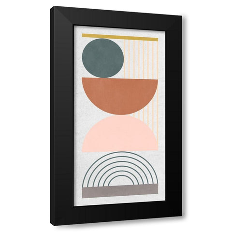 Geometric Daylight II Black Modern Wood Framed Art Print with Double Matting by Wang, Melissa