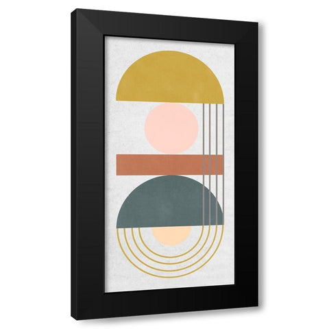 Geometric Daylight III Black Modern Wood Framed Art Print with Double Matting by Wang, Melissa
