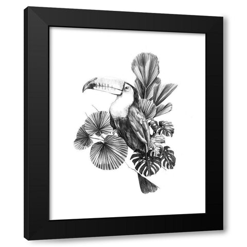 Toucan Toile I Black Modern Wood Framed Art Print with Double Matting by Scarvey, Emma