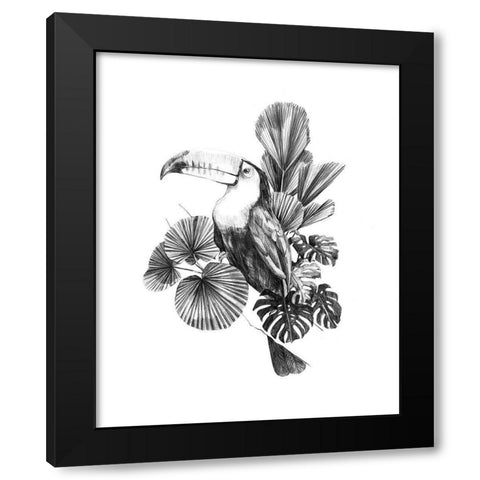 Toucan Toile I Black Modern Wood Framed Art Print by Scarvey, Emma