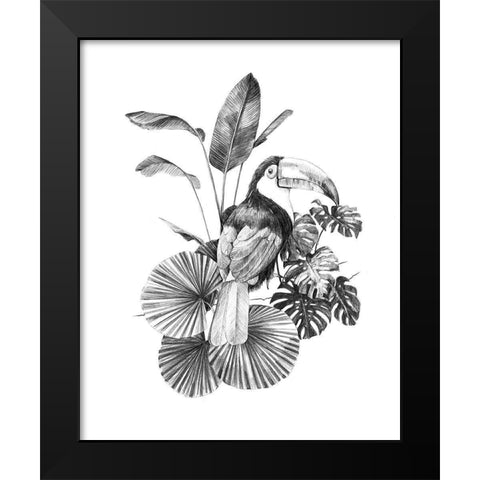 Toucan Toile II Black Modern Wood Framed Art Print by Scarvey, Emma
