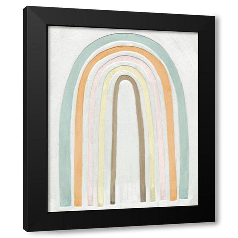 Arco Colori II Black Modern Wood Framed Art Print with Double Matting by Scarvey, Emma