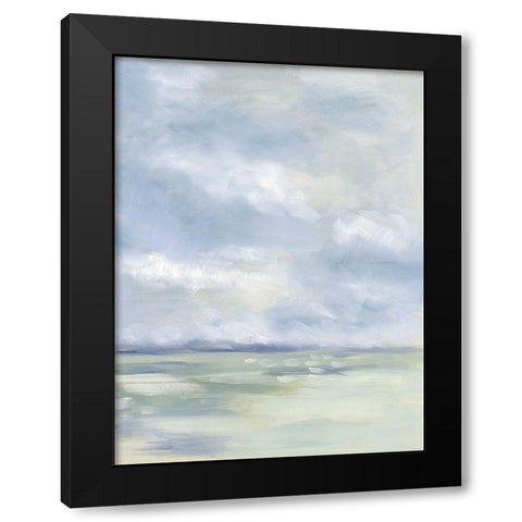 Coastal Water Black Modern Wood Framed Art Print by Keusder, Danusia