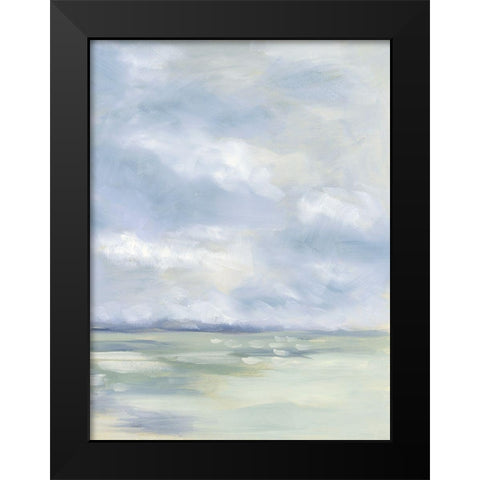 Coastal Water Black Modern Wood Framed Art Print by Keusder, Danusia