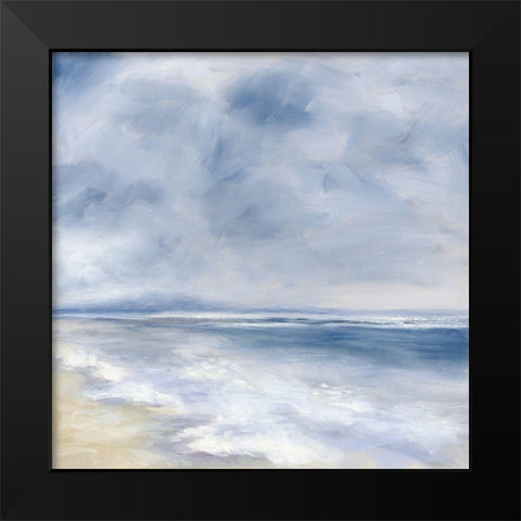 Waters Edge Black Modern Wood Framed Art Print by Keusder, Danusia