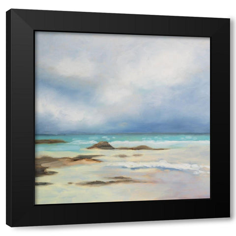 The Coast Black Modern Wood Framed Art Print by Keusder, Danusia