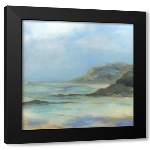 Calm Seas Black Modern Wood Framed Art Print with Double Matting by Keusder, Danusia